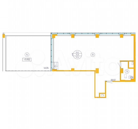 Своб. планировка, 140,4 м², 4/30 эт.