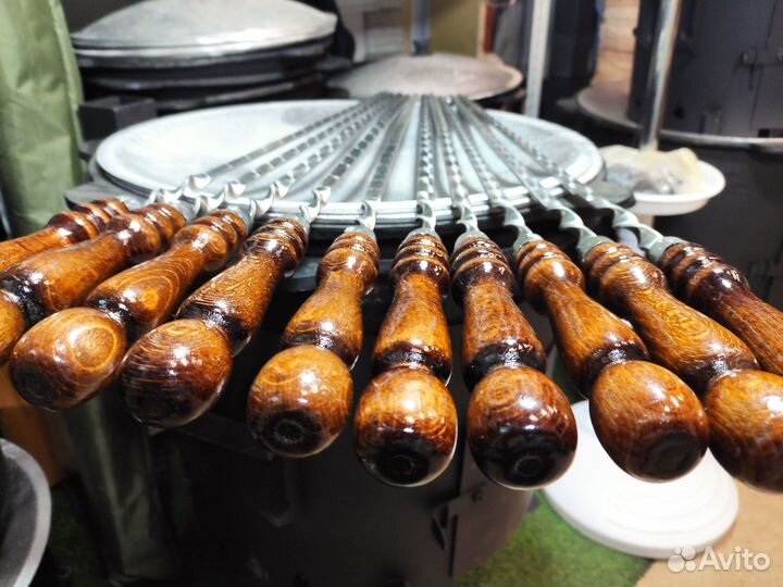 Шампура с деревянной ручкой