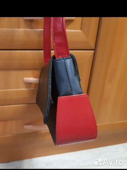 Сумка женская плащовка, натуральная кожа новая
