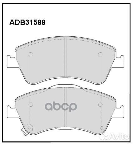 Колодки тормозные дисковые перед ADB31588 A