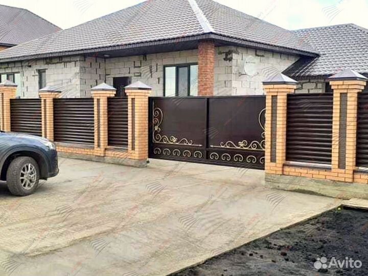 Забор жалюзи металлический