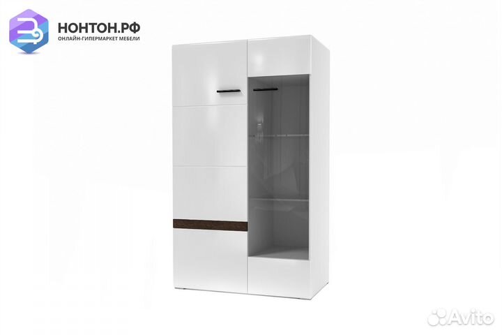 Витрина Соло белый / венге