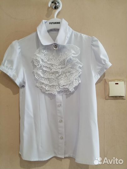 Блузка на девочку в школу 128