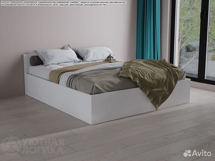 Кровать 1,4м / 1,6м / 1,8м. Квазар