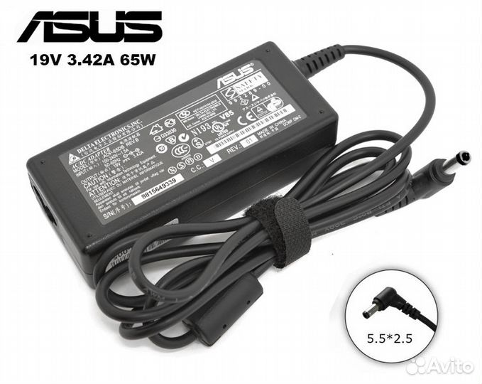 Блок питания для ноутбука Asus 19v 3.42a 5.5x2.5