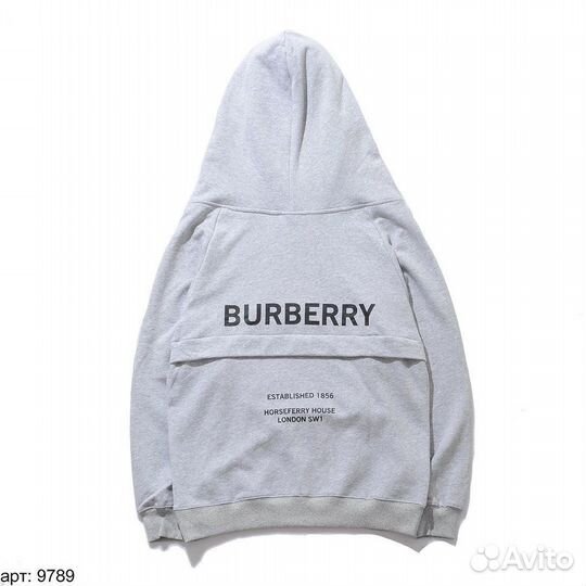 Худи burberry серый