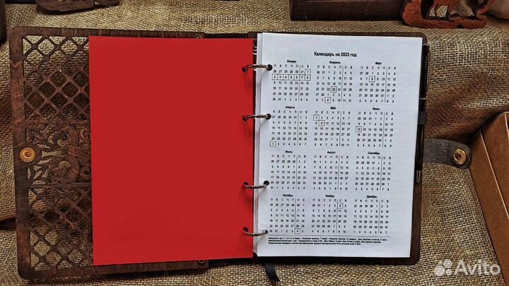 Деревянный блокнот/ ежедневник/ планер 