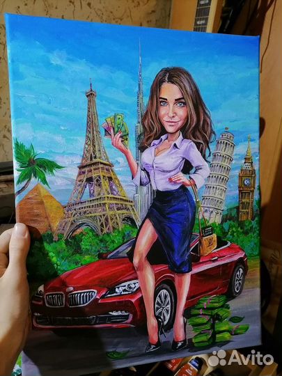 Портрет шарж по фото аватарка