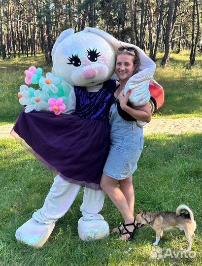 Зайка на праздник, аниматор, ростовая кукла