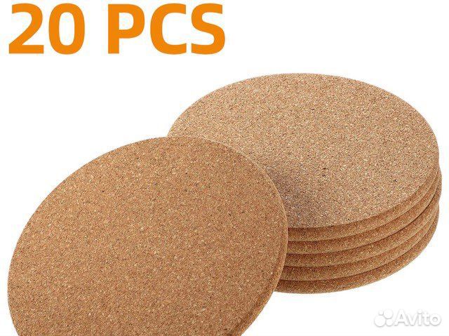 Подставки для чашек пробковые (в наборе 20шт)