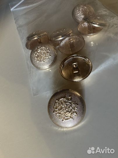 Пуговицы 10 шт. золотые и золото с розовым перл-м