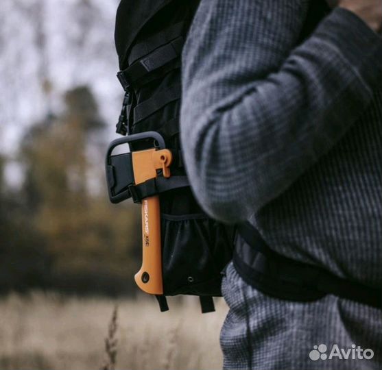 Новый тур набор Fiskars (топор, нож, пила)