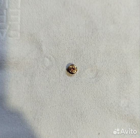 Подвеска бегунок,кулон,золото585,фианит шампань