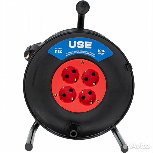 Удлинитель USE пвс 2200 Вт 30м на катушке без заземления USE303-025