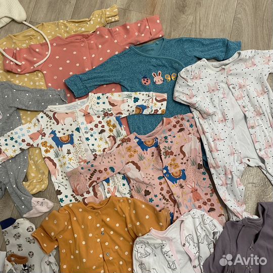 Вещи детские пакетом от 0 до 6 мес,сумка переноска