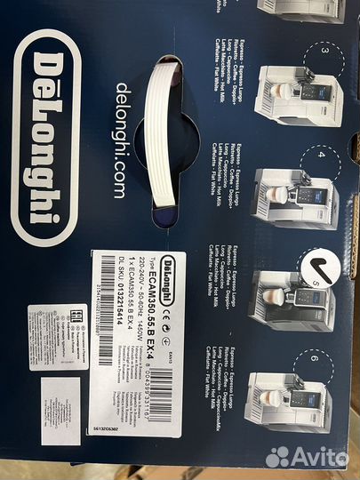 Кофемашина delonghi ecam 350 55 B