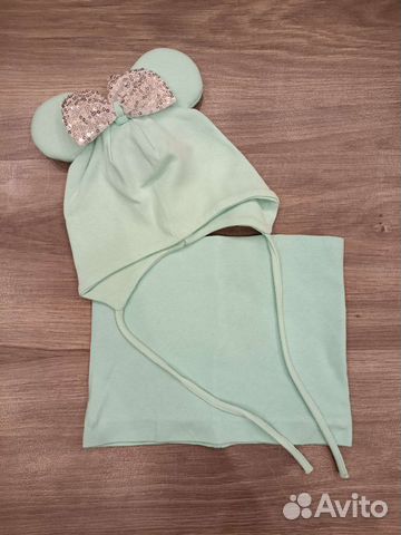 Комплект шапка и снуд для девочки Минни Маус весна