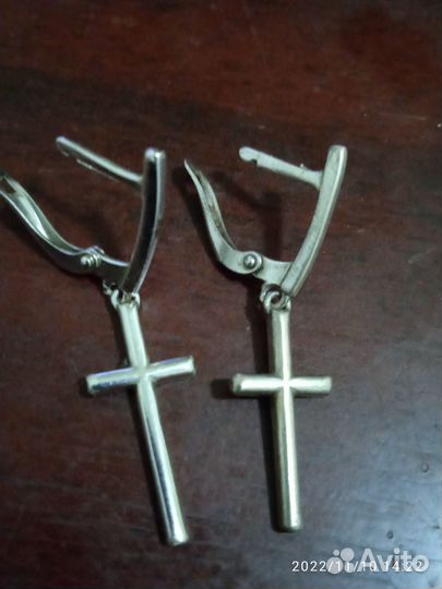 Серьги серебро