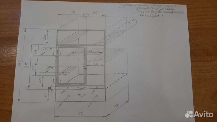 Витрина для шиншилл, дегу, крысок