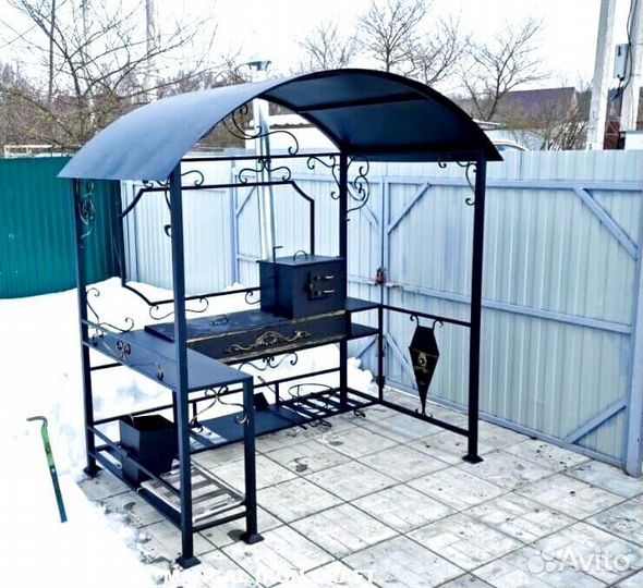 Мангал с крышей