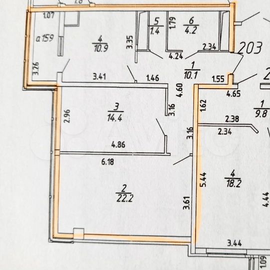 2-к. квартира, 66,4 м², 10/21 эт.