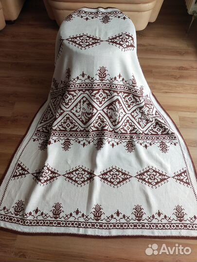 Скатерть лен Германия ручная вышивка