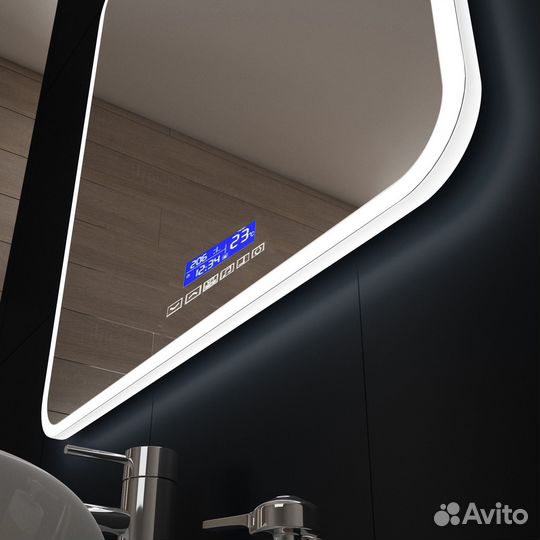 Зеркало в ванную с подсветкой и музыкой Розаура