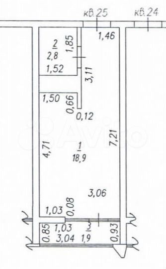 Квартира-студия, 24,1 м², 2/19 эт.