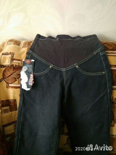 Джинсы для беременных теплые