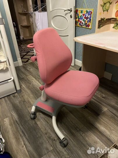 Детское компьютерное кресло регулируемое розовое