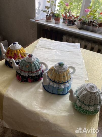 Текстильный чайник украшение для интерьера