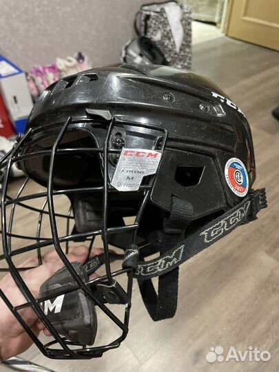 Хоккейный шлем CCM, Bauer, краги