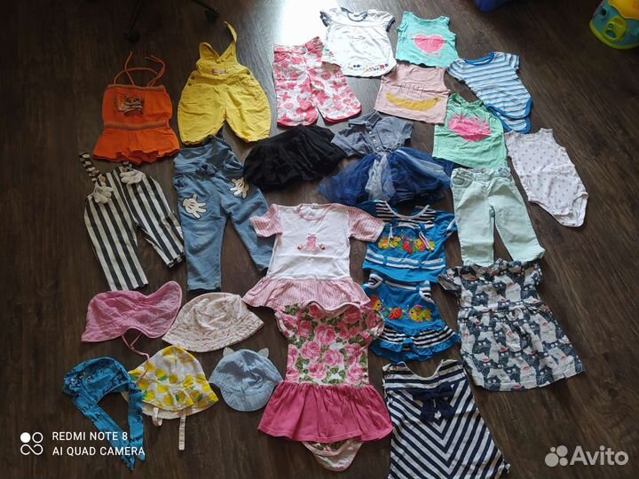 Вещи одежда на девочку пакетом летняя 74-80