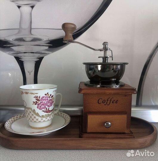 Кофемолка механическая, Кофейная пара винтаж СССР