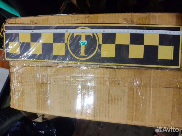 Новый комплект 2 шт наклеек на магните такси