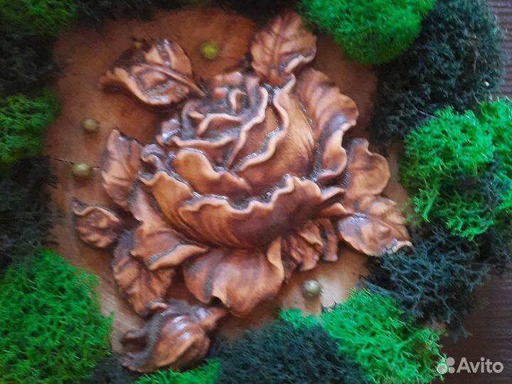 Декоративное панно из стабилизированного мха