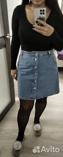 Юбка джинсовая мини