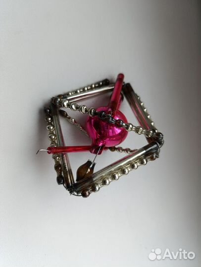 Игрушка новогодняя СССР из стекляруса