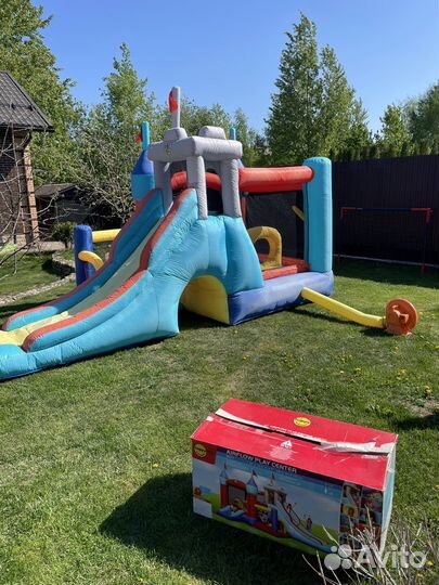 Надувной батут с горкой Happy Hop 9021 «Цитадель»