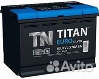 Аккумулятор titan Euro Silver 6ст-63 обратный