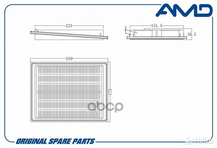 Фильтр воздушный;nissan (Qashqai II J11E) (115
