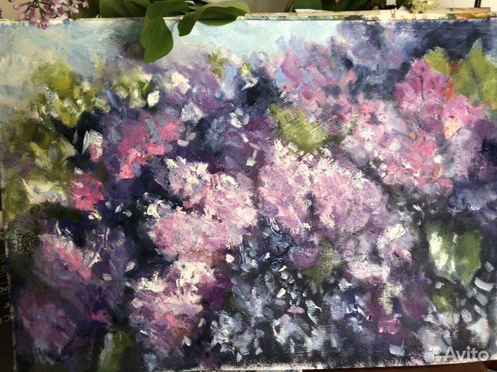 Картина маслом «Сирень»