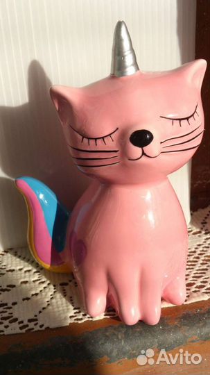 Копилка кошка единорог новая