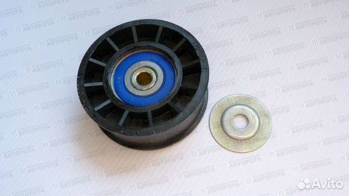 Ролик направляющий камаз (пластик) с бортиком 9527