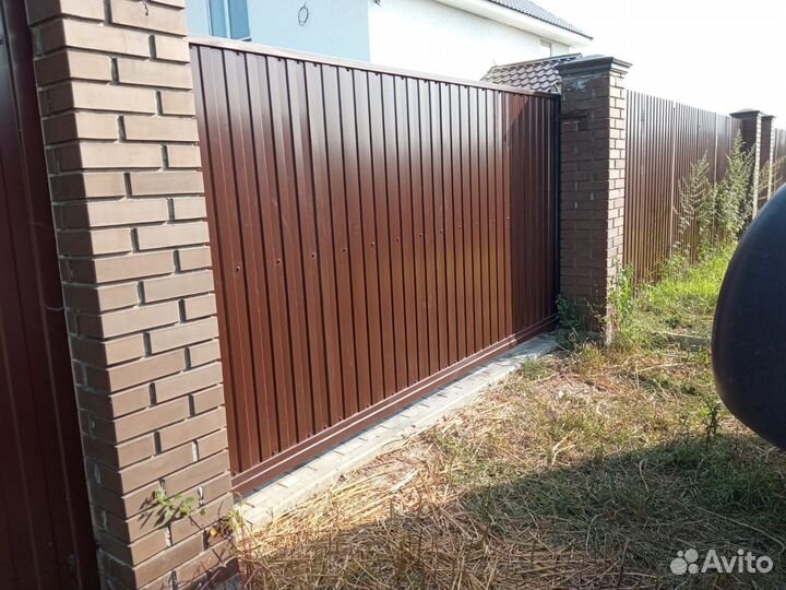 Откатные ворота под ключ с доставкой и установкой