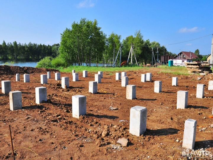 Забивные сваи. Фундамент. Установка