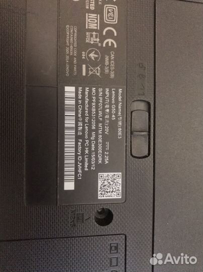 Ноутбук lenovo на запчасти