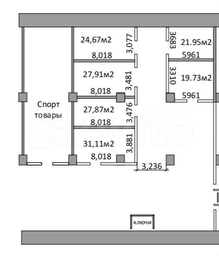 Торговая площадь, 27 м²