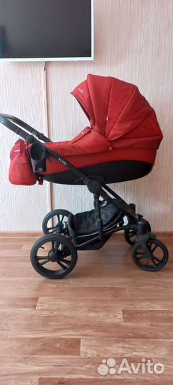 Коляска 3 в 1 bebetto tito jeans