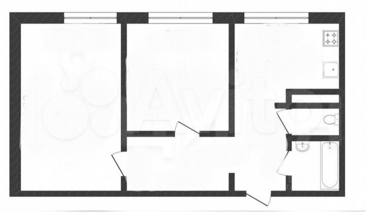 2-к. квартира, 44,5 м², 9/9 эт.
